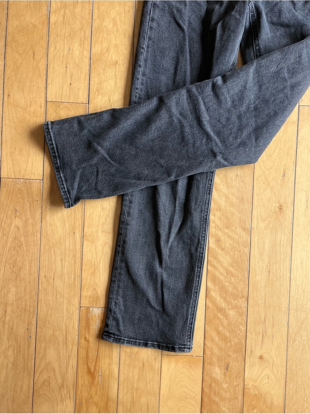 Denim Forum Aritzia “The Arlo” High Rise Straight Grey Jeans Size 25 - Picture 2 of 9